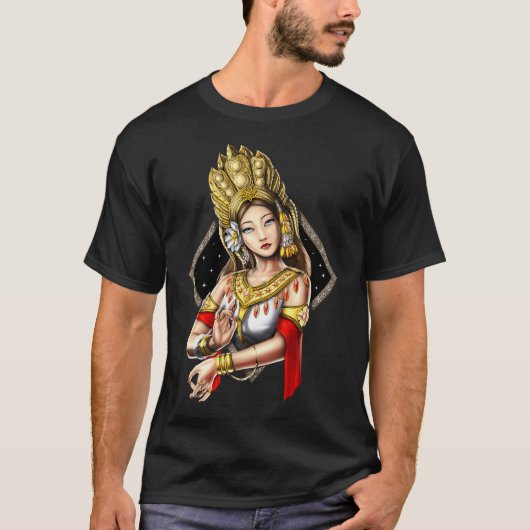 T-shirt Danseuse cambodgienne Khmer Apsara (Devant)