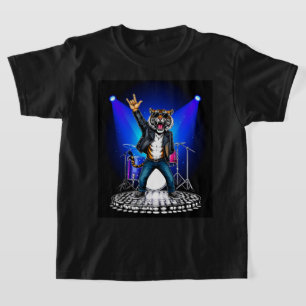 T-shirt Danseuse cool de Tiger Rock Drôle animal musique