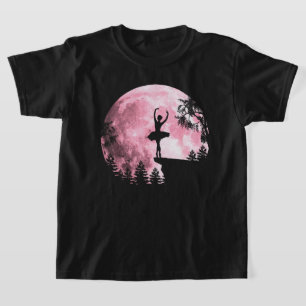 T-shirt Danseuse de ballet rose Ballerine de pleine lune F
