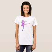 T-shirt Danseuse de ballet unique collage de danse d'art e (Devant entier)