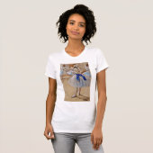 T-shirt Danseuse de Dega avec ruban bleu (Devant entier)