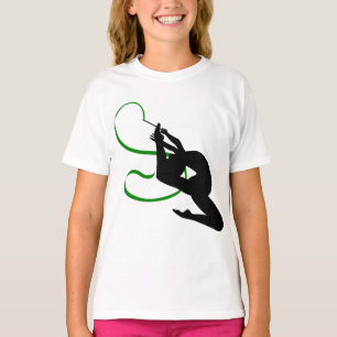T-shirt Danseuse de ruban de gymnastique rythmique Silhoue