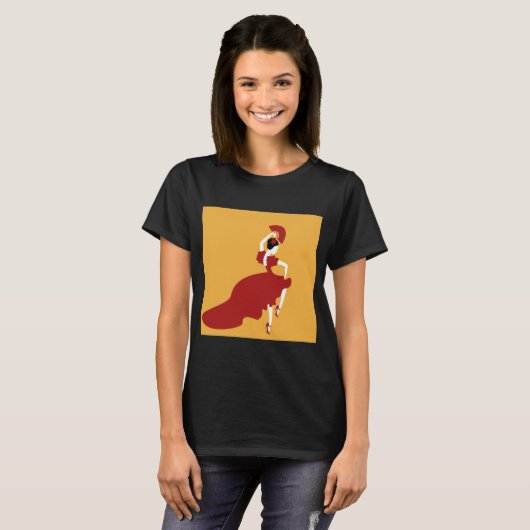 T-shirt danseuse flamenco (Devant entier)