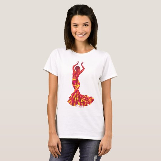 T-shirt Danseuse flamenco Voyage Graphisme Tee (Devant entier)