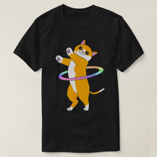 T-shirt Danseuse mignonne Hula Hooper Chat Hula Hoop (Design devant)