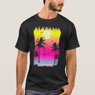 T-shirt Daphne Alabama Al coucher de soleil Vintage d'été