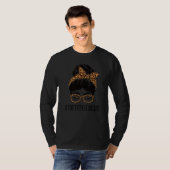 T-shirt d'appréciation de chignon désordonné léopa (Devant entier)