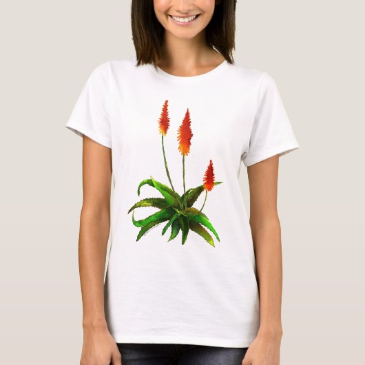T-shirt d'aquarelle d'aloès (Devant)