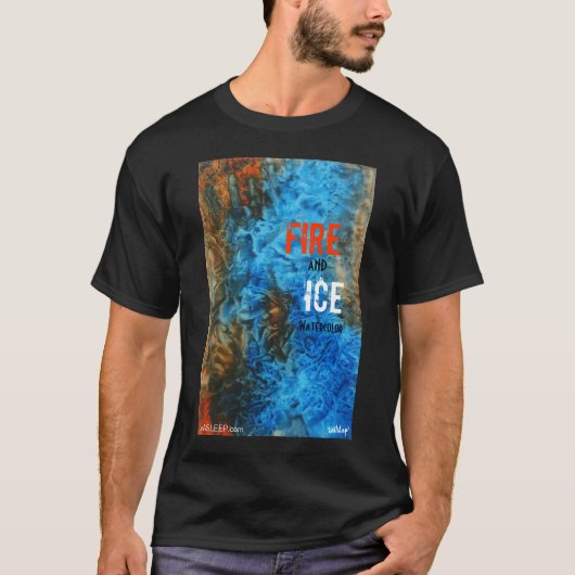 T-shirt d'aquarelle du "feu et de glace" par (Devant)