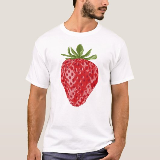 T-shirt d'aquarelle fraise (Devant)