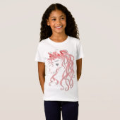 T-shirt d'aquarelle Unicorn Art (Devant entier)