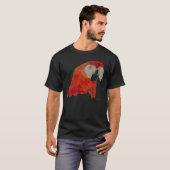 T-shirt d'ara d'écarlate (conception foncée) (Devant entier)