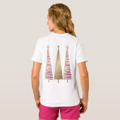 T-shirt d'arbre de Noël en or (Dos entier)
