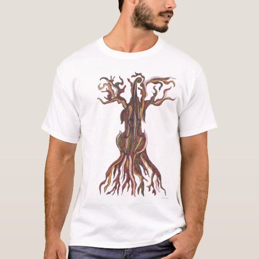 T-shirt d'arbre de violoncelle (Devant)
