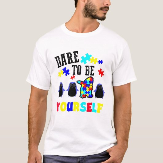 T-shirt Dare To Be Yourself Tee Cute Lgbt Pride Awareness  (Devant)