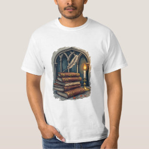 T-shirt Dark Academia Bibliothèque Vintage Esthétique du l