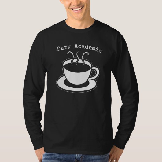 T-shirt Dark Academia Texte esthétique Café Lover Caféine (Devant)