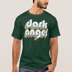 T-shirt Dark Angel Retro Rainbow Typographie style défraîc