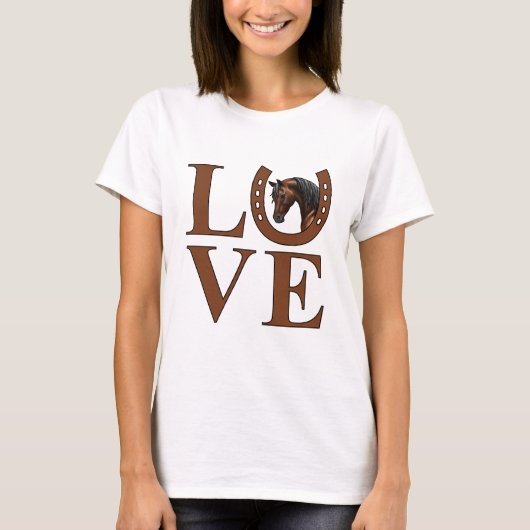 T-shirt Dark Bay Horse I Love Arabians (Devant)