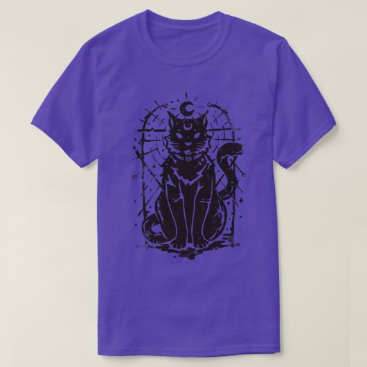 T-shirt Dark Cat Magique Feline (Design devant)