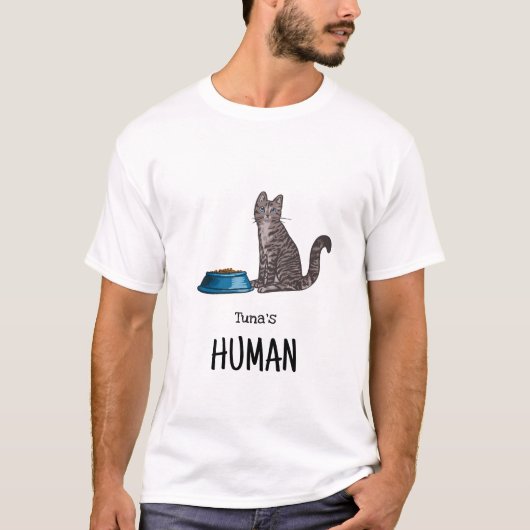 T-shirt Dark Gray Tabby Cat Shirt (Devant)