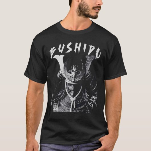 T-shirt Dark Japonais fantôme Samurai guerrier Bushido Way (Devant)