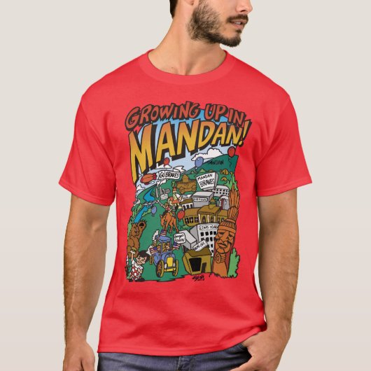 T-shirt Dark Men's Growing Up in Mandan (Devant)