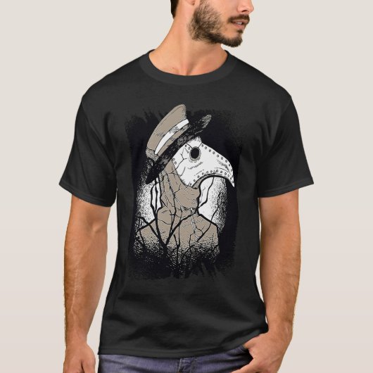 T-shirt Dark Plague Doctor Spooky Costume Horror (Devant)
