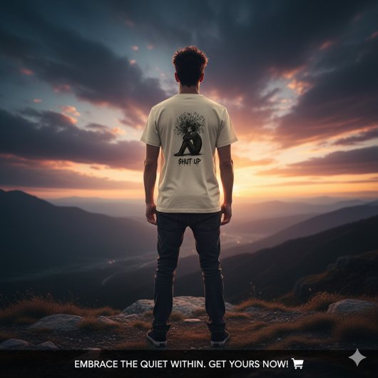 T-shirt Dark Psychological Horror Tee - Shut Up