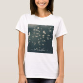 T-shirt Dark Sage Green Dandelion blanc Nom du script (Devant)
