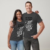 T-shirt Dark Skeleton Astronaut in Space Drinking (Unisexe)