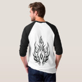 T-shirt Dark Tribal Flame Mask – Abstract Fire Art Design (Dos entier)
