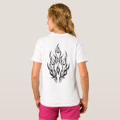 T-shirt Dark Tribal Flame Mask – Abstract Fire Art Design (Dos entier)