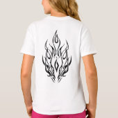 T-shirt Dark Tribal Flame Mask – Abstract Fire Art Design (Dos)