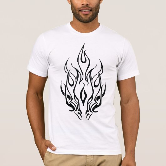 T-shirt Dark Tribal Flame Mask – Abstract Fire Art Design (Devant)