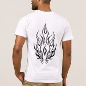 T-shirt Dark Tribal Flame Mask – Abstract Fire Art Design (Dos)
