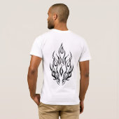 T-shirt Dark Tribal Flame Mask – Abstract Fire Art Design (Dos entier)