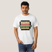 T-shirt d'art à 8 bits Burger (Devant entier)