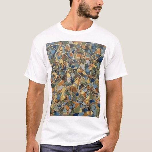 T-Shirt d'Art Abstrait Chaotique (Devant)