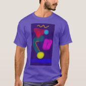 T-Shirt d'Art Abstrait Coloré (Devant)