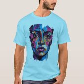 T-shirt d'art abstrait moderne du visage (Devant)