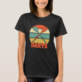 T-shirt Dart Arrows Funny Dart Player Retro Sunset (Devant)