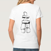 T-shirt d'art autochtone féminin Chemise inukshuk (Dos)