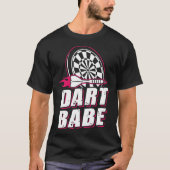 T-shirt Dart Babe fléchettes Joueuse fléchettes Dames fill (Devant)