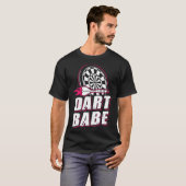 T-shirt Dart Babe fléchettes Joueuse fléchettes Dames fill (Devant entier)