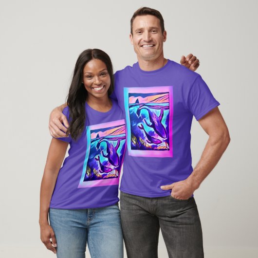 T-shirt d'art baleine moderne (Unisexe)