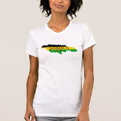 T-shirt d'art couleur drapeau jamaïcain (Devant)