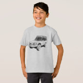 T-shirt d'art de camion de Land Rover (Devant entier)