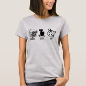 T-shirt d'art de chats de livres (Devant)