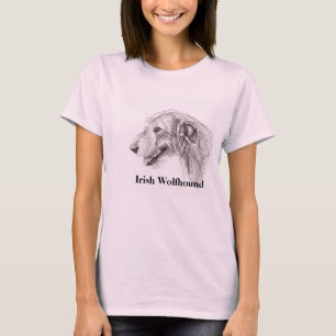 T-shirt d'art de chien de chien-loup irlandais
